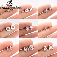 Shuangshuo Animal Butterfly Earings For Women Stud Earrings Stainless Steel Tiny oorbellen Pendientes Small Earing brinco 2024 - buy cheap