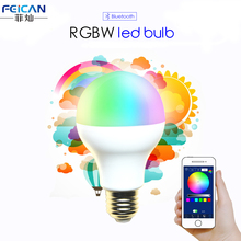 AC85-240V 5 Вт 7 Вт 9 Вт RGBW bluetooth светодиодные лампочки Bluetooth 4.0 Smart Освещение лампа Цвет изменение затемнения e27 версия светодиодные лампы 2024 - купить недорого