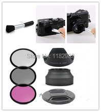 7in1 1set  Digital Camera lens filter 55mm UV / CPL / FLD Filter / Flower Lens Hood /Lens Cap /Cleaning Pen/Rubber Hood 2024 - buy cheap