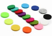 50pcs/lot Round Mix Colors Aromatherapy Felt Pads Diameter 22.5mm Fit for 30MM Essential Oil Diffuser Locket 2024 - buy cheap