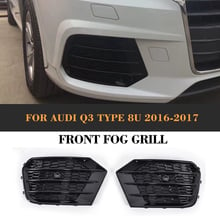 Parrilla de luz antiniebla ABS negra cubiertas de malla protectora rejillas inferiores de carreras para Audi Q3 8U estándar sólo 2016 2017 2 uds 2024 - compra barato