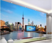 Custom photo 3d wallpaper Shanghai Oriental Pearl of China background room home decor 3d wall murals wallpaper for walls 3 d 2024 - buy cheap