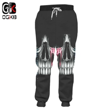 OGKB Men New Elastic Waist Long Sweatpants 3D Pants Print Skulls Casual Large Size Colthing Unisex Winter Wholesale 2024 - buy cheap