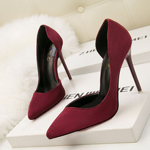 2020 Fashion Women Shoes Suede Pointed Toe Pumps OL Office Ladies Shoes High Heels Stiletto Candy Color Party Women Shoes 2024 - buy cheap