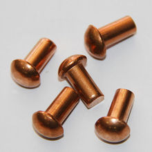 Remaches de cobre M4, cabezal medio redondo, remache de latón sólido, 4mm de diámetro, M4 x 6mm (20 piezas) 2024 - compra barato