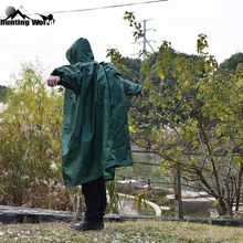 Capa de chuva verde durável, capa de caça impermeável para acampamento, caminhadas e observação de pássaros, poncho de tiro, equipamento de chuva para esportes ao ar livre 2024 - compre barato