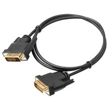 Профессиональный 1 м DVI D до DVI-D Золотой Мужской 24 + 1 контактный двухканальный кабель для TFT 2024 - купить недорого