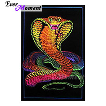 Ever Moment Diamond Painting Cobra Snake Full Square Drill Handmade 5D DIY Mosaic Diamond Embroidery Decoration For Home ASF1098 2024 - buy cheap