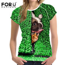 FORUDESIGNS 3D Funny T-shirts Women Novelty Brand Summer Tops Tees Cat T shirt Women Fashion Tshirts Vetement Femme Harajuku 2024 - buy cheap