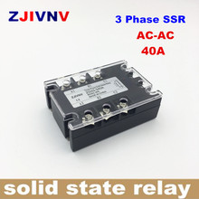 Three phase solid state relay AC-AC 40A  3P SSR 40AA AC 70-280VAC Control ac 90-480v ZG33-340A 2024 - buy cheap