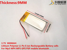 Li-po-Batería de polímero de litio de 3,7 V, 902043 MP3, MP4, MP5, GPS, auriculares inalámbricos de 800MAH 2024 - compra barato