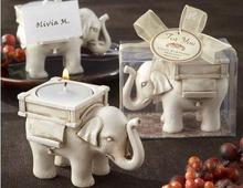 200 pcs Wedding Favors Ceramic  Lucky Elephant Candle Holder Tea Light Candlestick 2024 - buy cheap