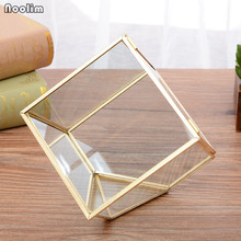 NOOLIM Ring Box Tabletop Succulent Plant Micro Landscape Terrarium Bonsai Polyhedron Clear Glass Geometric Jewelry Storage Box 2024 - buy cheap