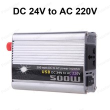Transformador de potencia de 500W 24V DC a AC 220V modificado Sine Wave USB 5V salida cargador estilo de coche 2024 - compra barato