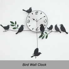 Reloj de pared con diseño de pájaros, cronógrafo de cuarzo, diseño moderno, regalo único 2024 - compra barato
