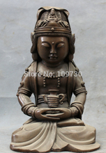 Estatua budista GuanYin kwan-yin Bodhisattva de 003153 8 ", bronce puro tibetano, cobre 2024 - compra barato