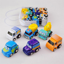 6pcs/lot Pull Back Car Toys Car Children Kids Racing Car Mini Cars Cartoon Pull Back Bus Truck Toys For Children Boy Gifts 2024 - buy cheap
