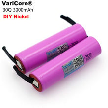 2 uds., batería de litio recargable VariCore, nuevo ICR18650 30Q 18650 3000mAh + baterías de níquel de DIY 2024 - compra barato