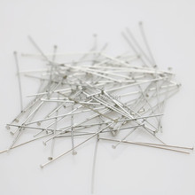 30PCS Metal Hardware Fittings for Accessory Ornaments Pins Flat needle Silver-plate for Earrings Bracelet Machining parts 35mm 2024 - buy cheap