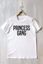 Camiseta con eslogan de princesa Gang para mujer, remera de Tumblr, camisetas informales de princesa 2024 - compra barato