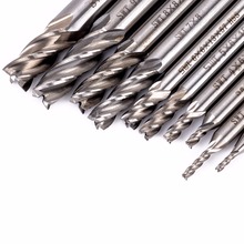 10pcs/set 2-10mm End Mill Set HSS 4 Blades Flute Milling Cutter Router Bit CNC Mill Drill Bit For Power Tools 2024 - buy cheap