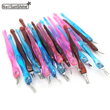 200pcs/set Cuticle Remover Pusher Stainless Steel Trimmer Callus Dead Skin Cut Finger Tools Fork Nail Manicure Colorful Beauty 2024 - buy cheap