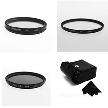 Комплект фильтров для камеры RISE(UK) 52 мм UV + CPL + ND4 с чехлом для цифровых зеркальных камер Canon Nikon Sony 2024 - купить недорого