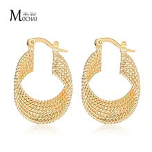 New Fashion Charms small Gold color twisted Hoop Earrings for Women Girls Lady Gift Best Quality Jewelry cheap price  zk30 25mm 2024 - buy cheap