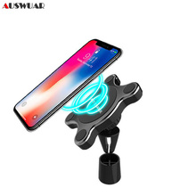 Cargador inalámbrico magnético para coche, dispositivo de carga rápida QI, 10W, 7,5 W, para iPhone X, 8 Plus, Samsung 2024 - compra barato