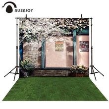 Allenjoy-fondo fotográfico de primavera, árbol, flor, césped, calle, boda, estudio fotográfico, accesorios para sesión fotográfica 2024 - compra barato