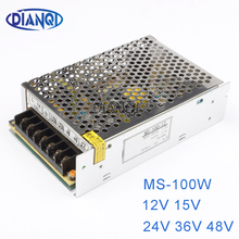 DIANQI power supply 100W 12V 8.3A power suply unit 100w 12V 15V 24V 36V 48V mini size din led  ac dc converter MS-100-12 2024 - buy cheap