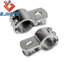Chrome 1 1/2" Motorcycle Footpeg Clamps Footrest Clevis Footpeg Mounting Clamps 38mm For Harley  Bobber Chopper Cafe Racer 2024 - buy cheap
