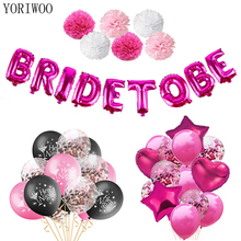 YORIWOO To Be Bride Confetti Balloons Air Bachelorette Party Supplies Team Bridal Shower Just Married Wedding Party Decoration 2024 - buy cheap