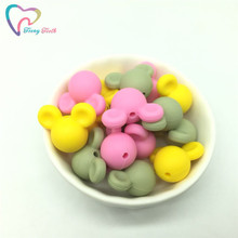 Teeny Teeth 9 PCS Silicone DIY Teething Beads Carton Mickey Head Loose Beads China Silicone Beading Supplies Animal Shape Beads 2024 - buy cheap