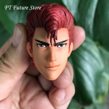 Collectible 1/6 Male Anime Head Sculpt Accessory Hanamichi Sakuragi SLAM DUNK with Red Hard Hair Model for 12'' Action Figure 2024 - buy cheap