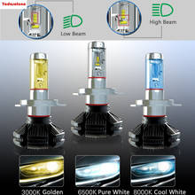 2PC X3 55W 12,000LM - H4/9003 H7 Dual Beam LED Headlight Conversion Kit Car Driving Lights-3000K 6500K 8000K PHILIPSZES Chip LED 2024 - buy cheap