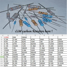 500 шт. 10R 1/2 Вт DIP резисторы Углеродные резисторы 1/2 Вт 10 Ом 5% углеродный пленочный резистор другое значение пожалуйста, проверьте страницу 2024 - купить недорого