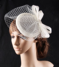 Elegant Women Lady Fascinator Hats Sinamay Loops Millinery With Veils Adorned Apparel Accessories Cocktail Hats Bridal Headpiece 2024 - buy cheap