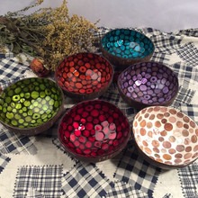Colorful Bowl Coconut Ware Shell Dishes Food Container Freehand Sketching Decoration Candy Bowl  Decoration Dinnerware Set 1pcs 2024 - buy cheap
