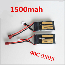 2Pcs/lot WLtoys V950 Lipo Battery 11.1V 1500 Mah 3S 40C Max 60C T Plug For RC Quadcopter Drone Helicopter Car boats Airplane 2024 - buy cheap