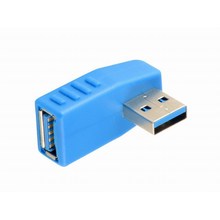 Переходник USB 3,0 типа A с разъемом «Папа-мама» на 90 градусов, вертикальный, прямой угол, высокоскоростной 2024 - купить недорого