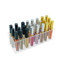 Fashion Acrylic Lip Gloss Holder 24 Slots Lipstick Box Display Stand Sundry Storage Box Cosmetic Makeup Organizer Holder 2024 - buy cheap