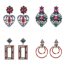 FASHIONSNOOPS Shinning Drop Oorbellen Crystal Beads Big Dangle Earrings For Women Wedding pendientes mujer moda Wholesale 2024 - buy cheap