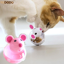 Gato brinquedos tumbler gato brinquedo ratos forma alimentos rolamento controle de vazamento dieta alimentador de animais de estimação brinquedo gato scratch interativo alimentos bolas 2024 - compre barato