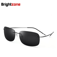 2020 New arrival Ultra-light Fashion Rimless Polarized Titanium Classic Out-door UV400 Sunglasses Eyeglasses Sun-shade Glasses 2024 - buy cheap