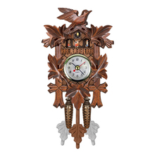 Reloj colgante de madera con diseño de pájaro para decoración del hogar, cronógrafo Vintage con diseño de pájaro, para sala de estar, restaurante y tiendas 2024 - compra barato