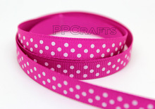 PPC211 Grosgrain Ribbon Printed Dots 3/8" 9mm  50yards/roll For DIY Kids Packing Bows 2024 - buy cheap