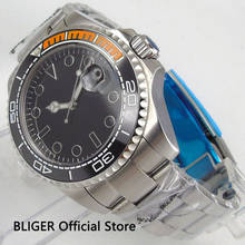Sterile Bliger 43MM Sapphire Glass Wristwatch Men Black Dial Luminous Ceramic Bezel Miyota Automatic Movement Men's Watch B106 2024 - buy cheap