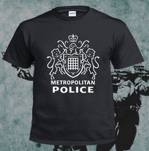 Camiseta de cuello redondo para hombre, camisa inspirada en el Reino Unido, Londres, policía Metropolitano, policía, Escocia, patio, diseño negro, gran oferta, verano 2019 2024 - compra barato