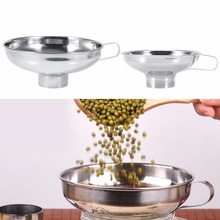 Stainless Steel Wide Mouth Funnel Hopper Filter Kitchen Cooking Tools Gadget Transferring Liquid Canning Hopper Filter Funnel 2024 - buy cheap